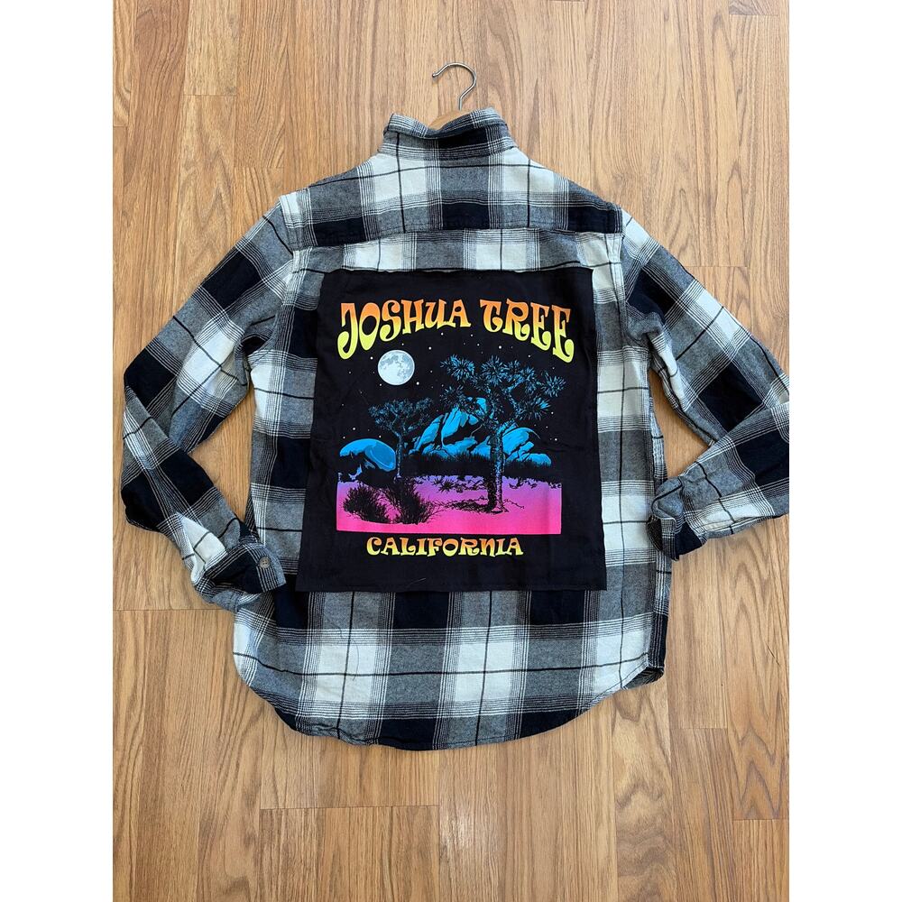 Joshua Tree Upcycled Flannel Shirt Unisex Size Small S